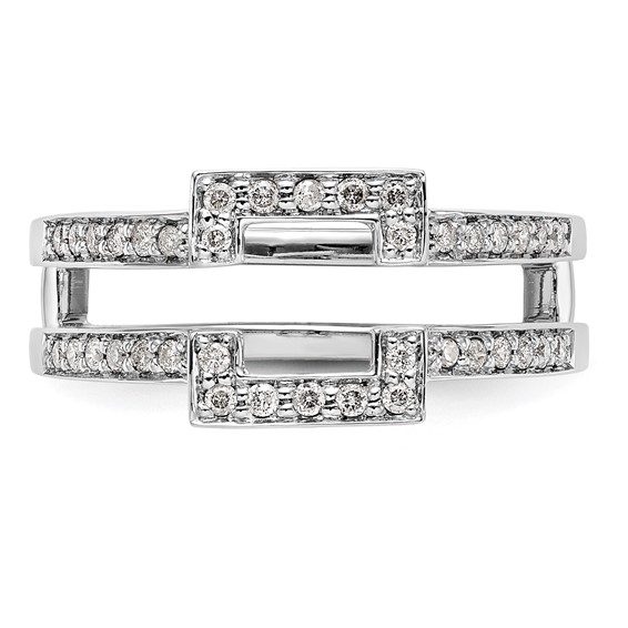 14K White Gold 3/8 carat Diamond Complete Ring Guard