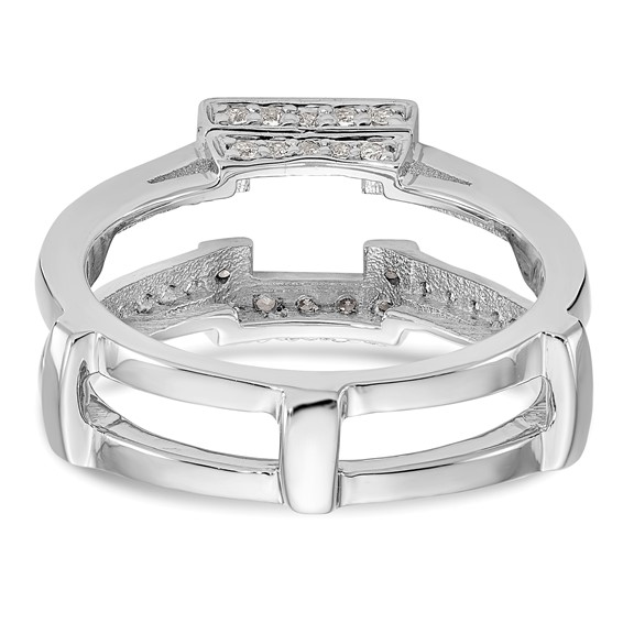 14K White Gold 3/8 carat Diamond Complete Ring Guard
