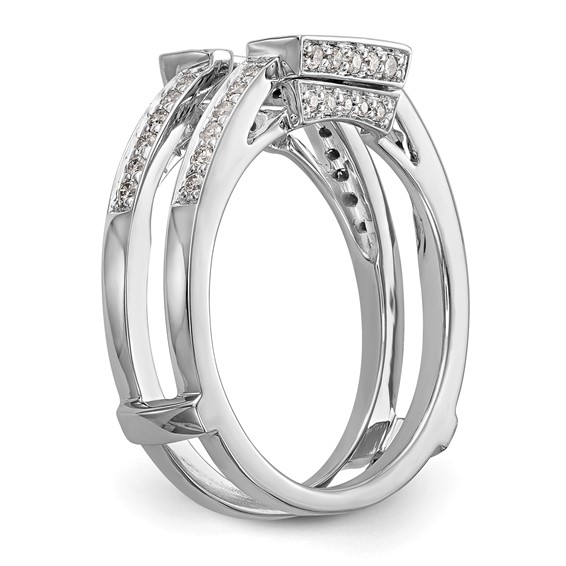 14K White Gold 3/8 carat Diamond Complete Ring Guard