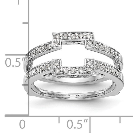 14K White Gold 3/8 carat Diamond Complete Ring Guard