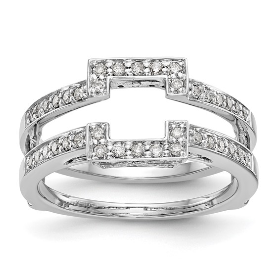 14K White Gold 3/8 carat Diamond Complete Ring Guard