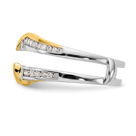 14K Two-tone 1/2 carat Diamond Complete Ring Guard