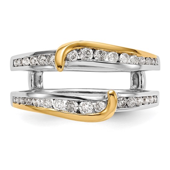 14K Two-tone 1/2 carat Diamond Complete Ring Guard