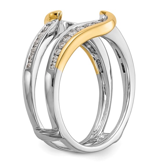 14K Two-tone 1/2 carat Diamond Complete Ring Guard