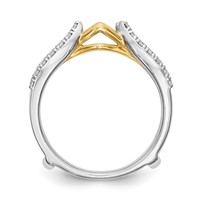 14K Two-tone 0.25 Carat Lab Grown Diamond VS SI+ G+ Complete Ring Guard view 3
