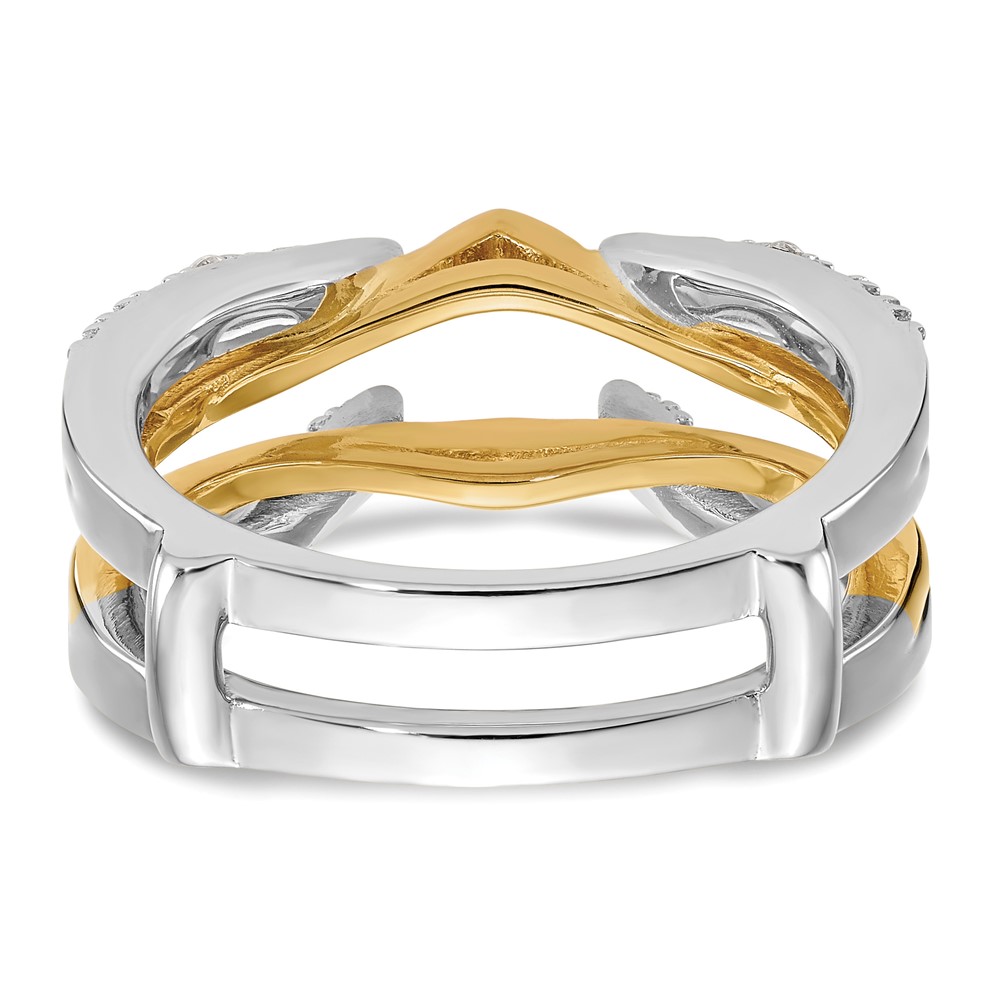 14k Two-tone 1/4 carat Lab Grown Diamond VS/SI+ G+ Complete Ring Guard (RM3098B-025-WYLG)