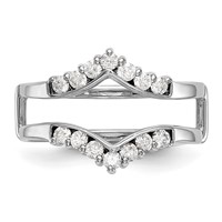 14K White Gold 0.33 Carat Lab Grown Diamond VS SI+ G+ Complete Ring Guard view 5