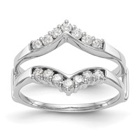 14K White Gold 0.33 Carat Lab Grown Diamond VS SI+ G+ Complete Ring Guard view 1