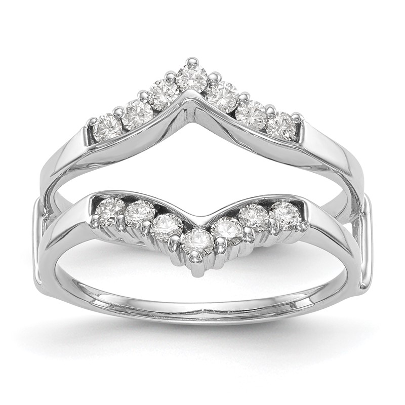 14k White Gold 1/3 carat Lab Grown Diamond VS/SI+ G+ Complete Ring Guard