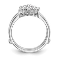 14K White Gold 0.33 Carat Lab Grown Diamond VS SI+ G+ Complete Ring Guard view 2