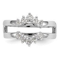 14K White Gold 0.33 Carat Lab Grown Diamond VS SI+ G+ Complete Ring Guard view 5