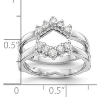 14K White Gold 0.33 Carat Lab Grown Diamond VS SI+ G+ Complete Ring Guard view 3