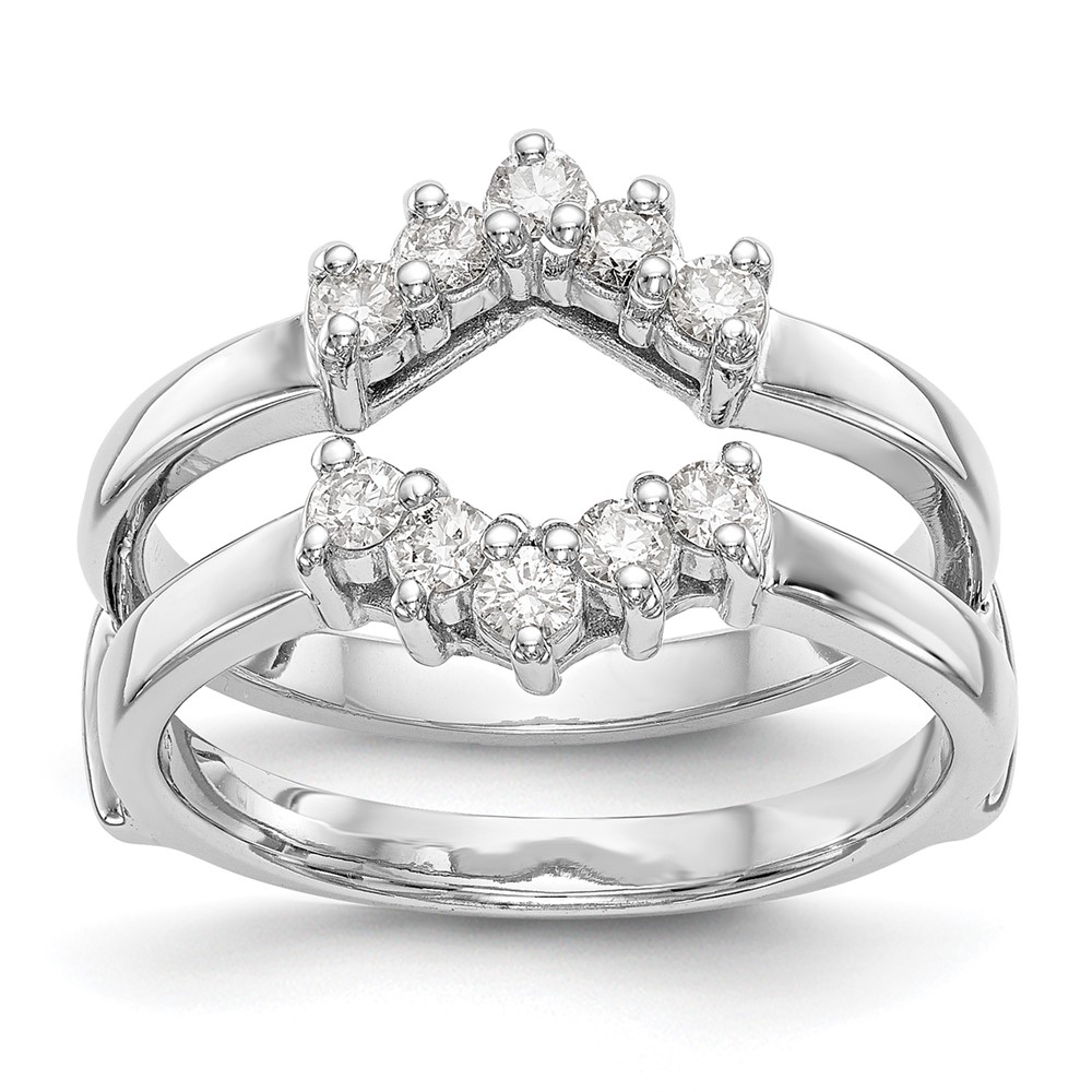 14K White Gold 0.33 Carat Lab Grown Diamond VS SI+ G+ Complete Ring Guard