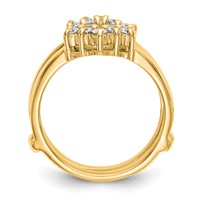14K Yellow Gold 0.33 Carat Lab Grown Diamond VS SI+ G+ Complete Ring Guard view 2