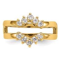 14K Yellow Gold 0.33 Carat Lab Grown Diamond VS SI+ G+ Complete Ring Guard view 5