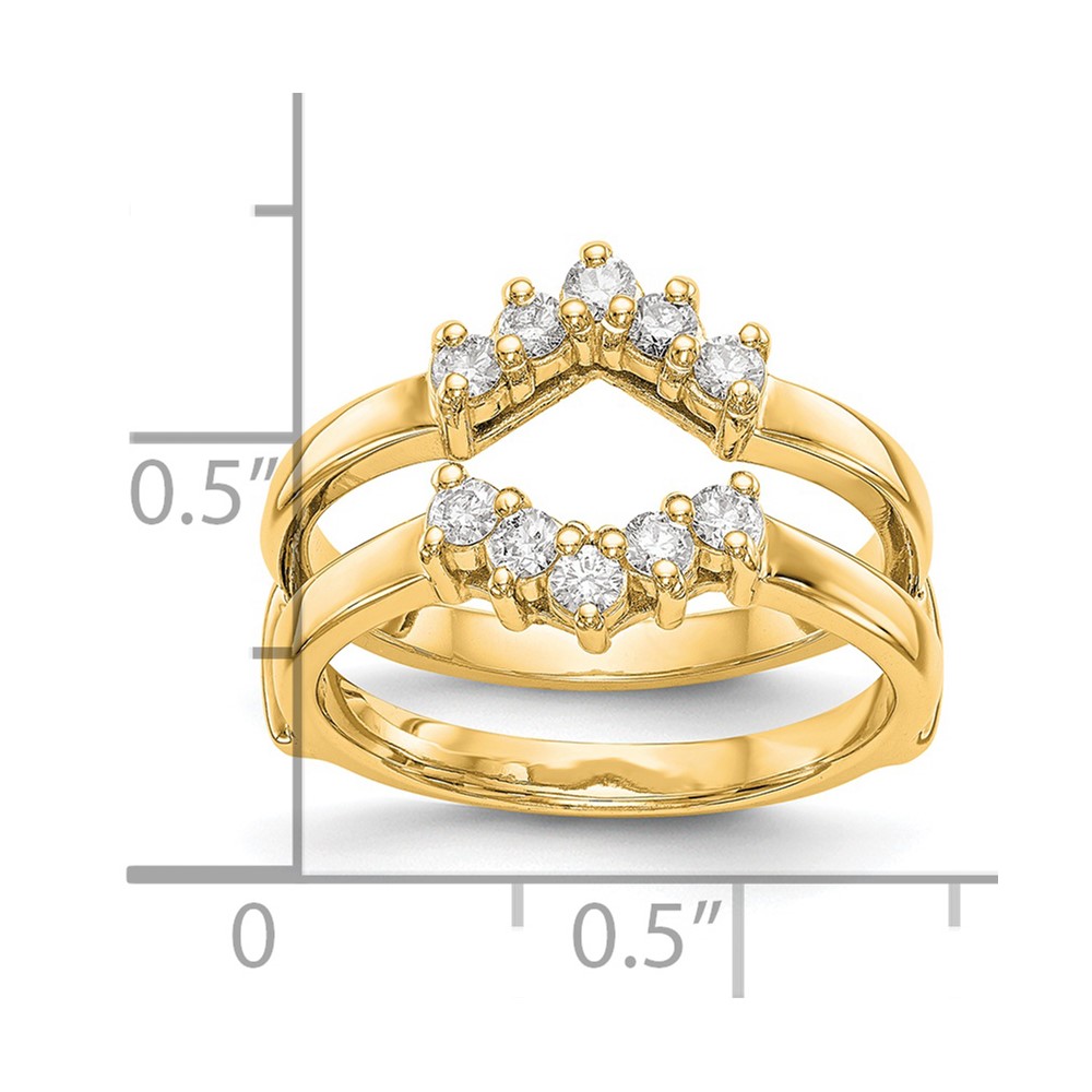 14k 1/3 carat Lab Grown Diamond VS/SI+ G+ Complete Ring Guard (RM3101B-035-7YLG)