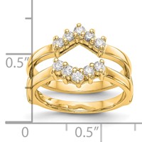 14K Yellow Gold 0.33 Carat Lab Grown Diamond VS SI+ G+ Complete Ring Guard view 4