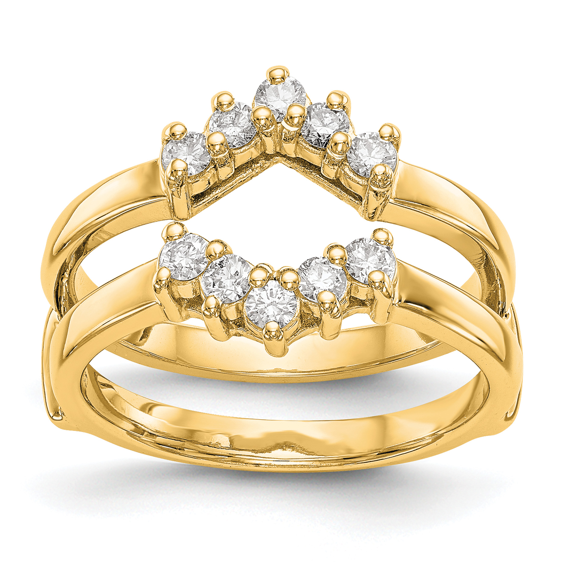 14k 1/3 carat Lab Grown Diamond VS/SI+ G+ Complete Ring Guard (RM3101B-035-7YLG)