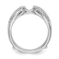 14K White Gold 0.25 Carat Lab Grown Diamond VS SI+ G+ Complete Ring Guard view 3