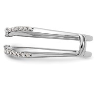 14K White Gold 0.25 Carat Lab Grown Diamond VS SI+ G+ Complete Ring Guard view 4