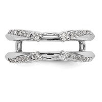 14K White Gold 0.25 Carat Lab Grown Diamond VS SI+ G+ Complete Ring Guard view 5