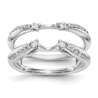 14K White Gold 0.25 Carat Lab Grown Diamond VS SI+ G+ Complete Ring Guard view 1