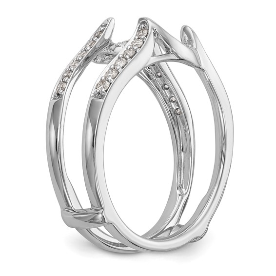 14K White Gold 1/3 carat Diamond Complete Ring Guard