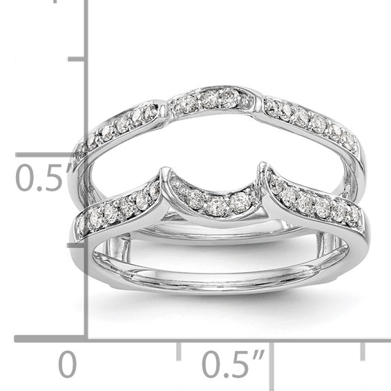 14K White Gold 1/3 carat Diamond Complete Ring Guard