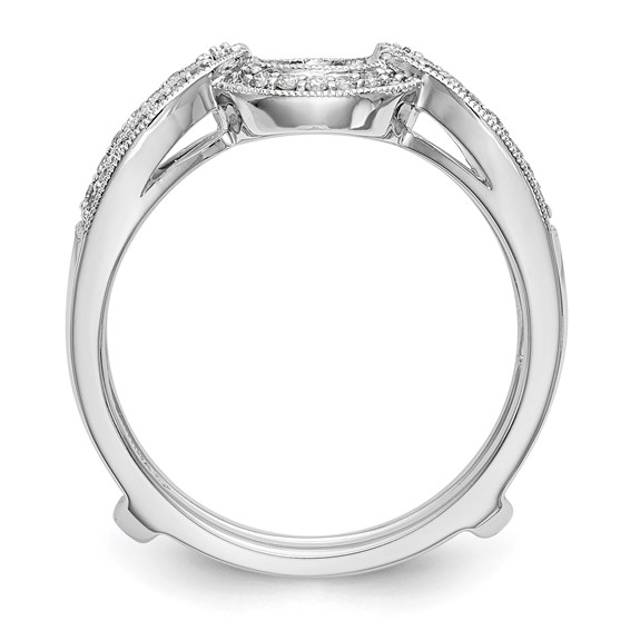 14K White Gold 1/5 carat Diamond Complete Ring Guard