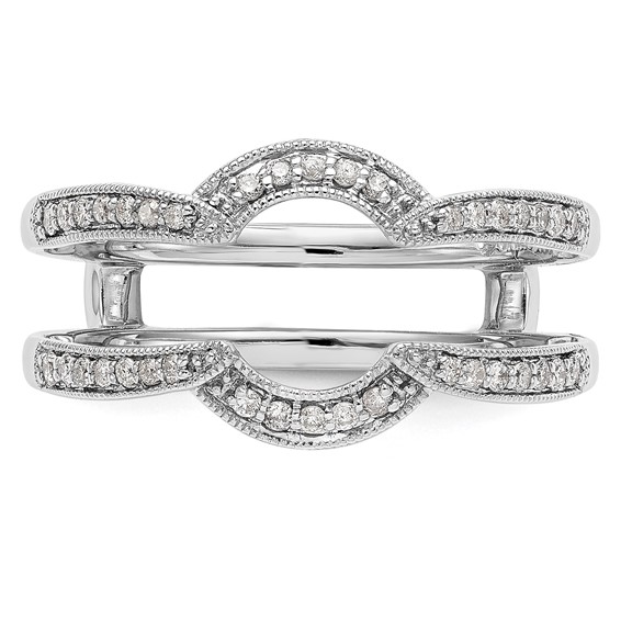 14K White Gold 1/5 carat Diamond Complete Ring Guard