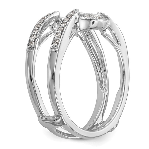 14K White Gold 1/5 carat Diamond Complete Ring Guard