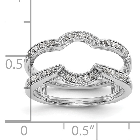 14K White Gold 1/5 carat Diamond Complete Ring Guard