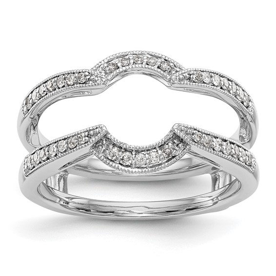 14K White Gold 1/5 carat Diamond Complete Ring Guard