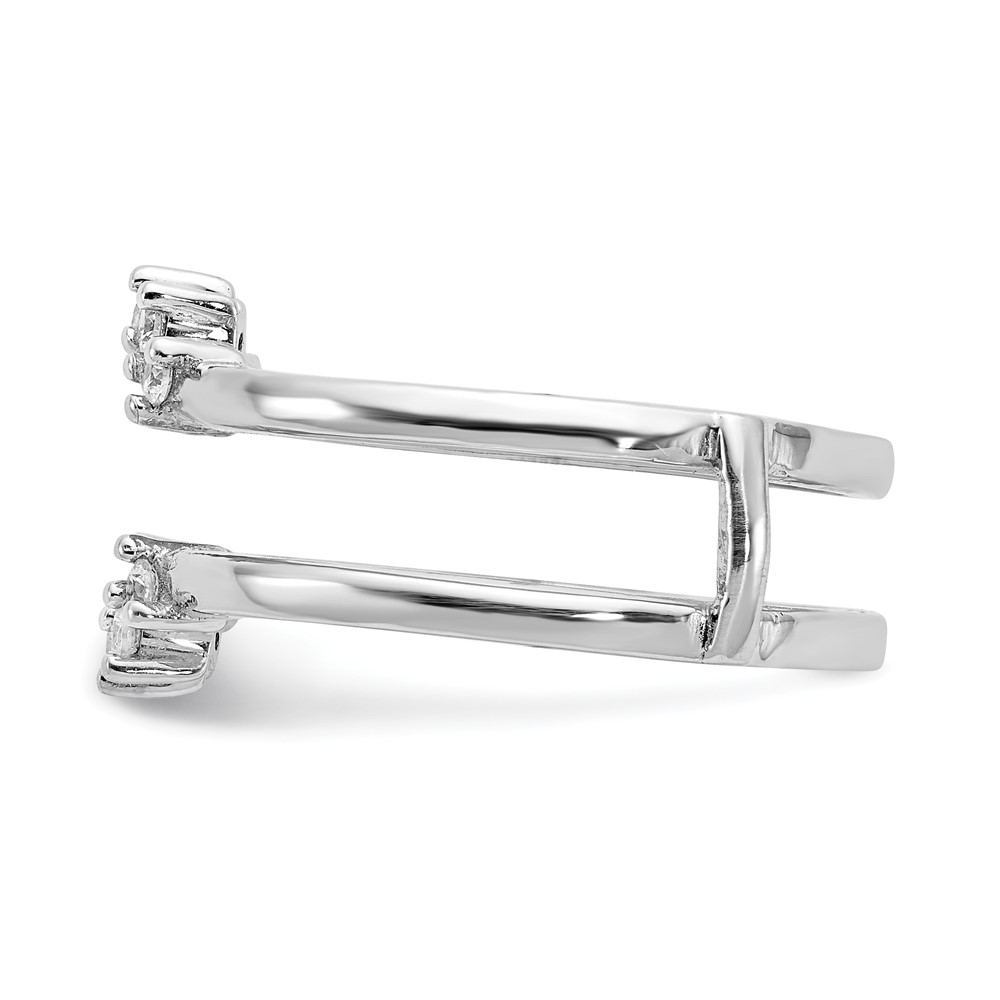 14k White Gold 1/5 carat Lab Grown Diamond VS/SI+ G+ Complete Ring Guard (RM3105B-020-7WLG)