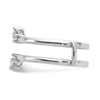 14K White Gold 0.20 Carat Lab Grown Diamond VS SI+ G+ Complete Ring Guard view 3