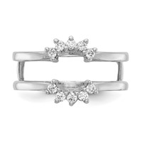 14K White Gold 0.20 Carat Lab Grown Diamond VS SI+ G+ Complete Ring Guard view 4