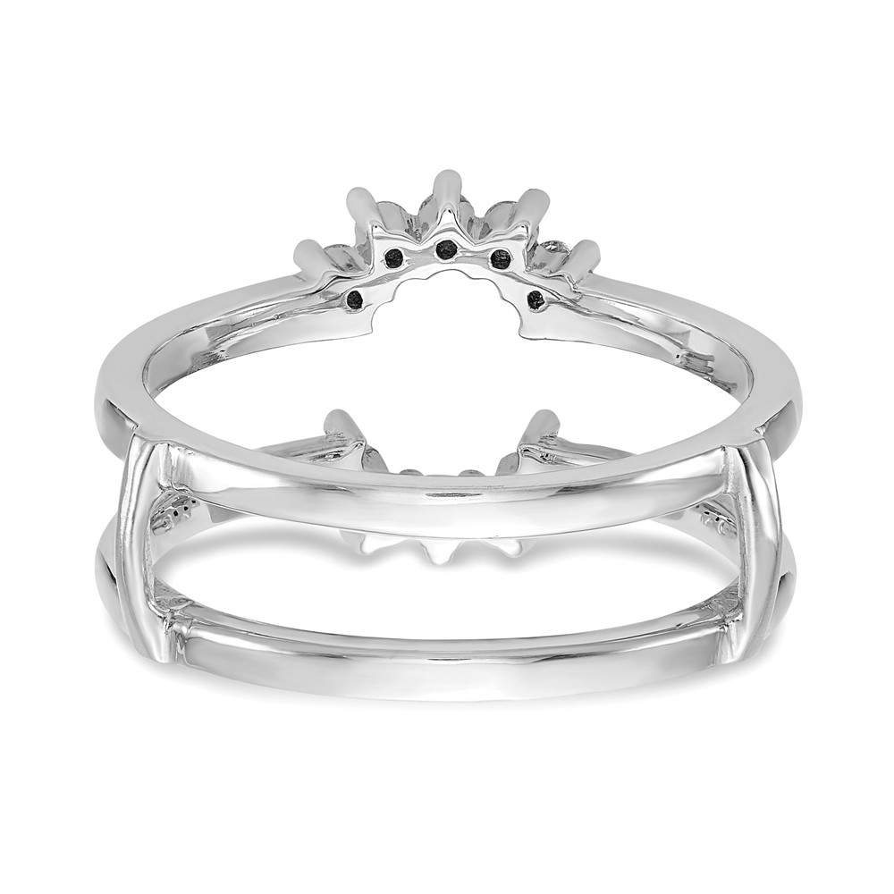 14k White Gold 1/5 carat Lab Grown Diamond VS/SI+ G+ Complete Ring Guard (RM3105B-020-7WLG)