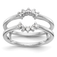 14K White Gold 0.20 Carat Lab Grown Diamond VS SI+ G+ Complete Ring Guard view 1