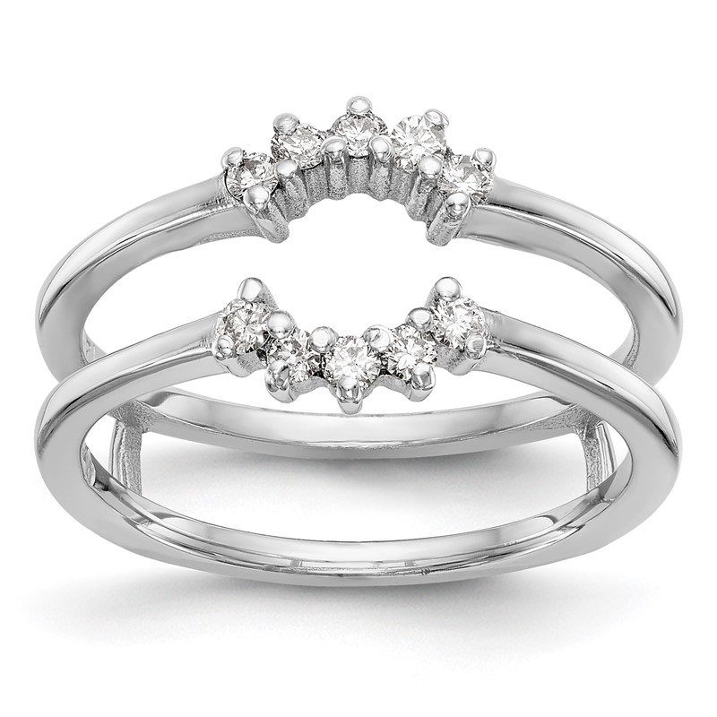 14k White Gold 1/5 carat Lab Grown Diamond VS/SI+ G+ Complete Ring Guard