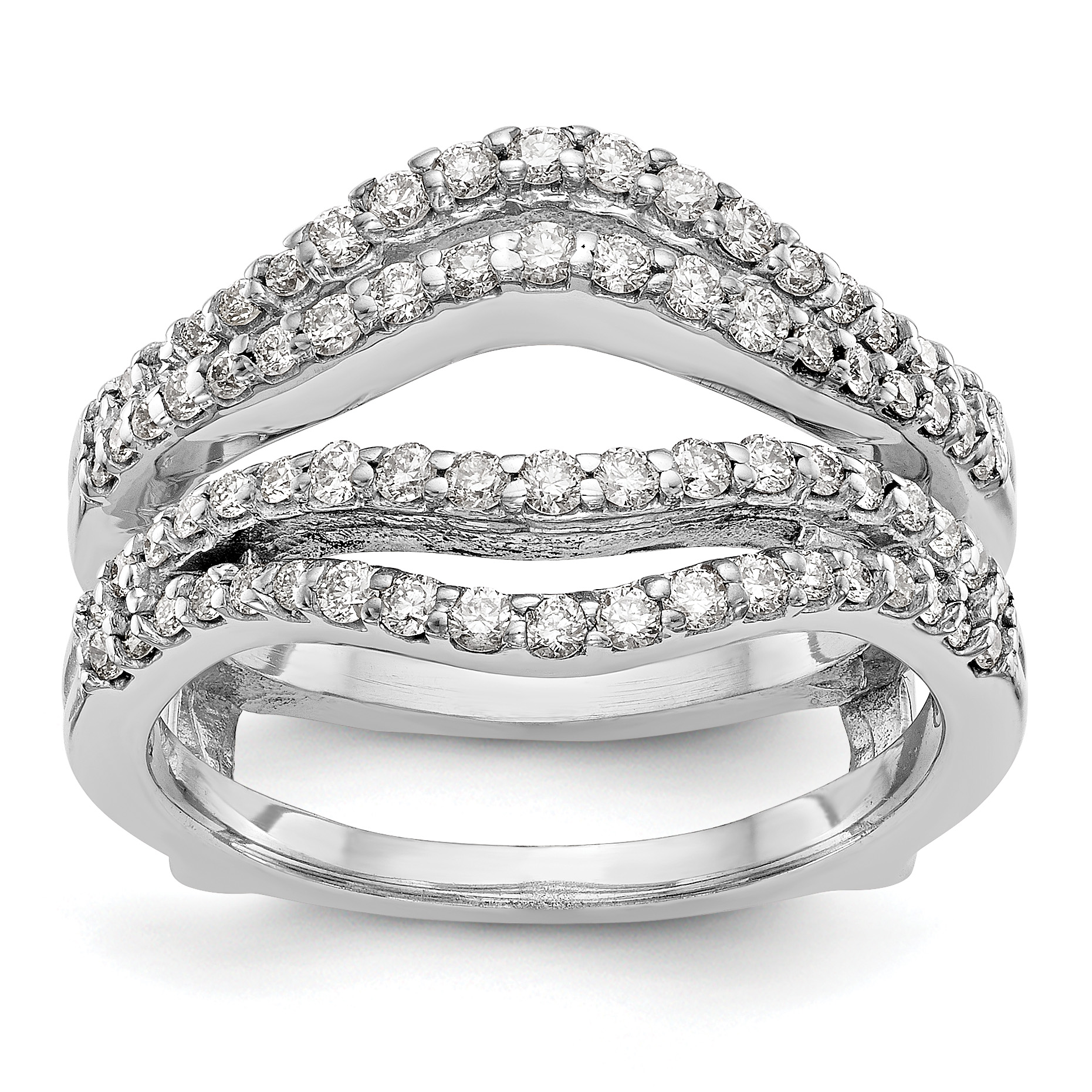 True Origin 14K White Gold 5/8 carat Lab Grown Diamond VS  D E F  Ring Guard (RM3107B-062-WLD)