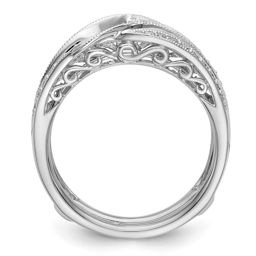 14k White Gold 1/4 carat Lab Grown Diamond VS/SI+ G+ Complete Ring Guard (RM3109B-025-WLG)