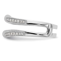 14K White Gold 0.25 Carat Lab Grown Diamond VS SI+ G+ Complete Ring Guard view 4