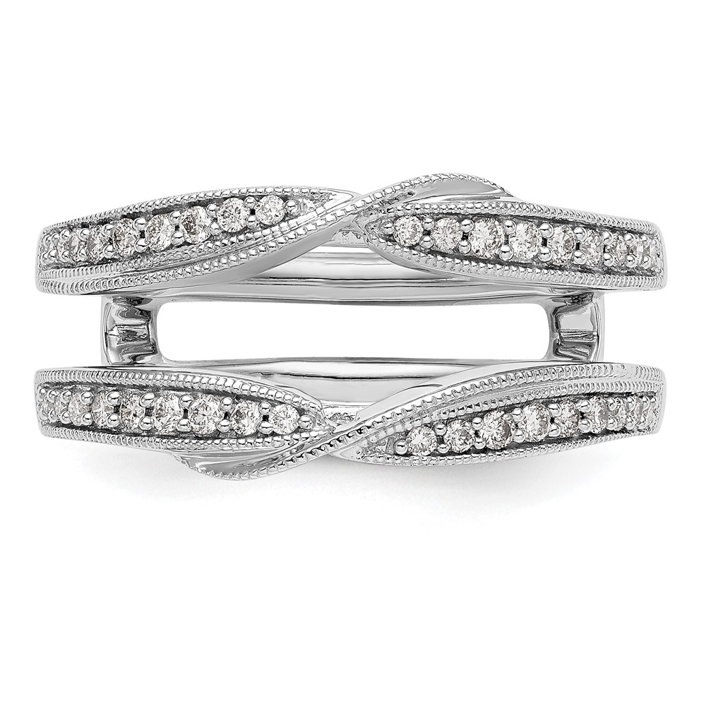 14k White Gold 1/4 carat Lab Grown Diamond VS/SI+ G+ Complete Ring Guard (RM3109B-025-WLG)