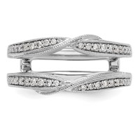 14K White Gold 0.25 Carat Lab Grown Diamond VS SI+ G+ Complete Ring Guard view 5