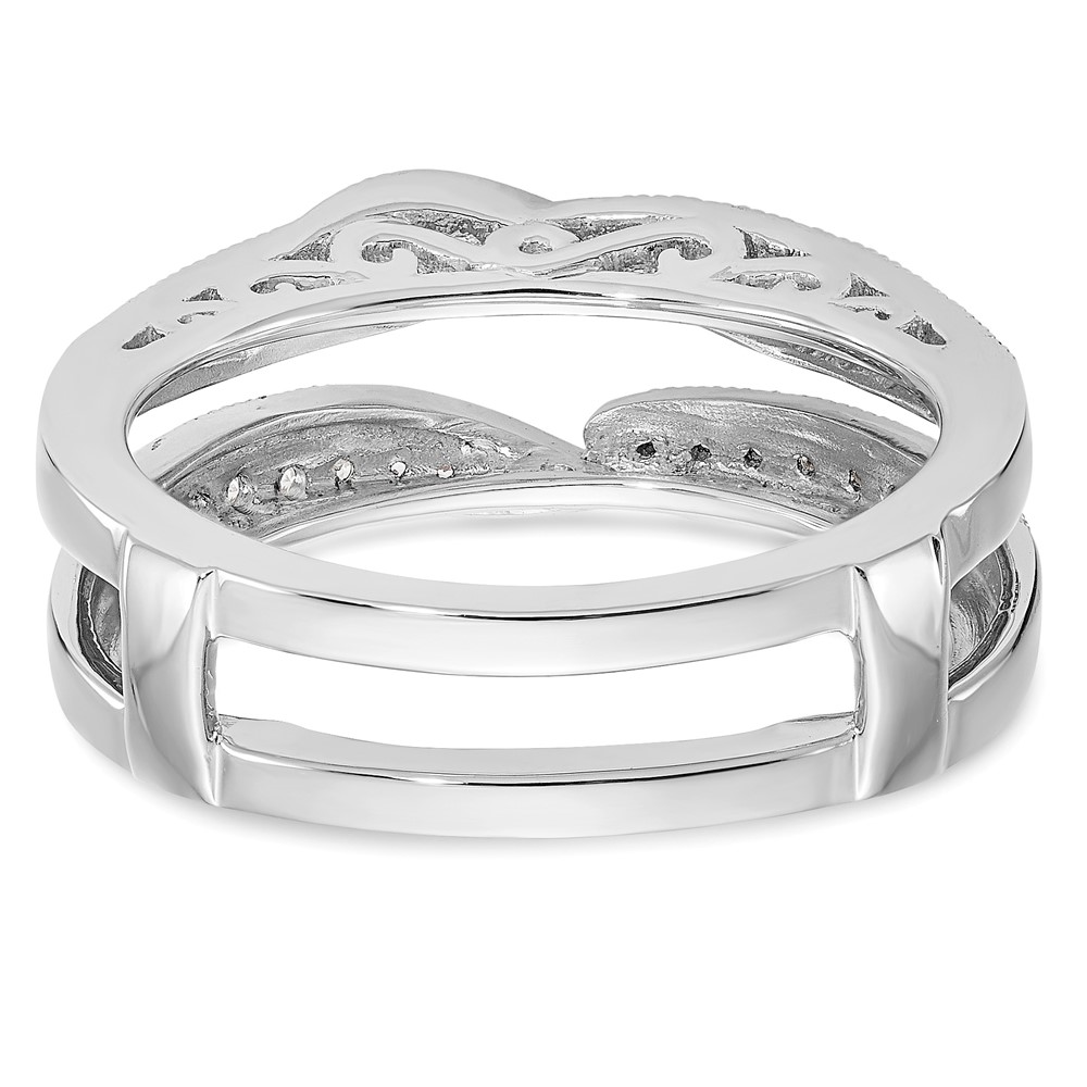14k White Gold 1/4 carat Lab Grown Diamond VS/SI+ G+ Complete Ring Guard (RM3109B-025-WLG)