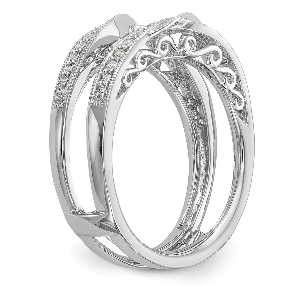 14k White Gold 1/4 carat Lab Grown Diamond VS/SI+ G+ Complete Ring Guard (RM3109B-025-WLG)