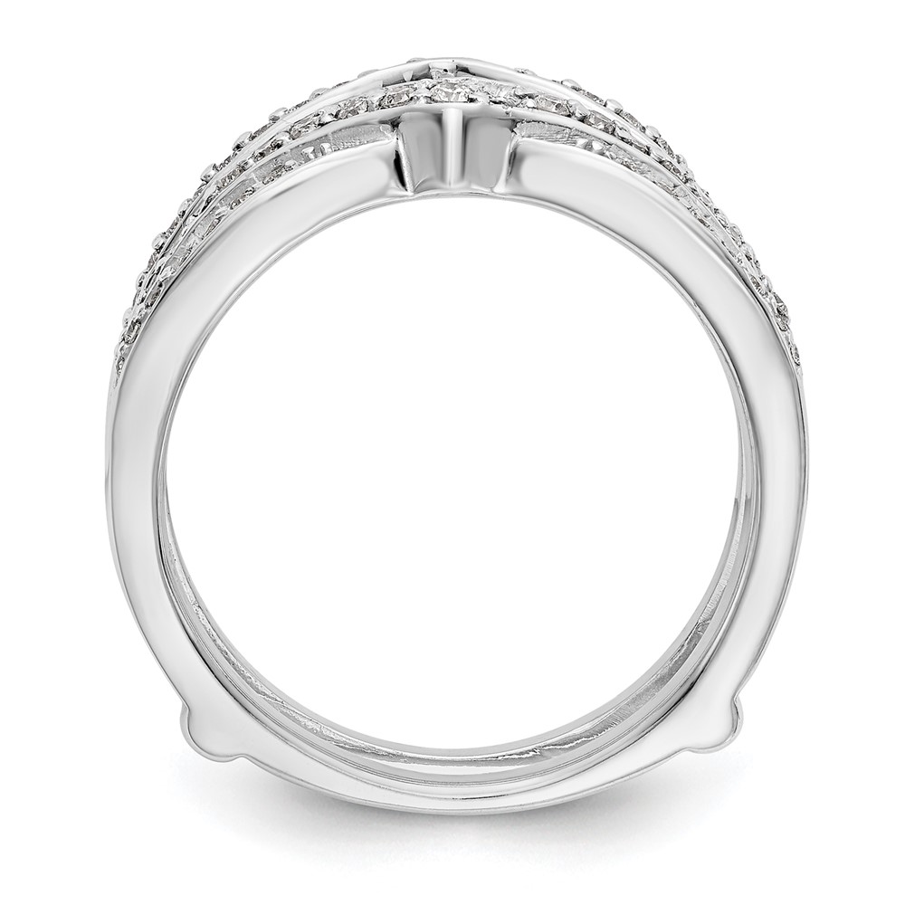 14k White Gold 1/2 carat Lab Grown Diamond VS/SI+ G+ Complete Ring Guard (RM3110B-050-WLG)