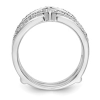 14K White Gold 0.50 Carat Lab Grown Diamond VS SI+ G+ Complete Ring Guard view 2