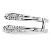 14K White Gold 0.50 Carat Lab Grown Diamond VS SI+ G+ Complete Ring Guard view 3