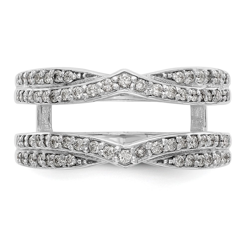 14k White Gold 1/2 carat Lab Grown Diamond VS/SI+ G+ Complete Ring Guard (RM3110B-050-WLG)